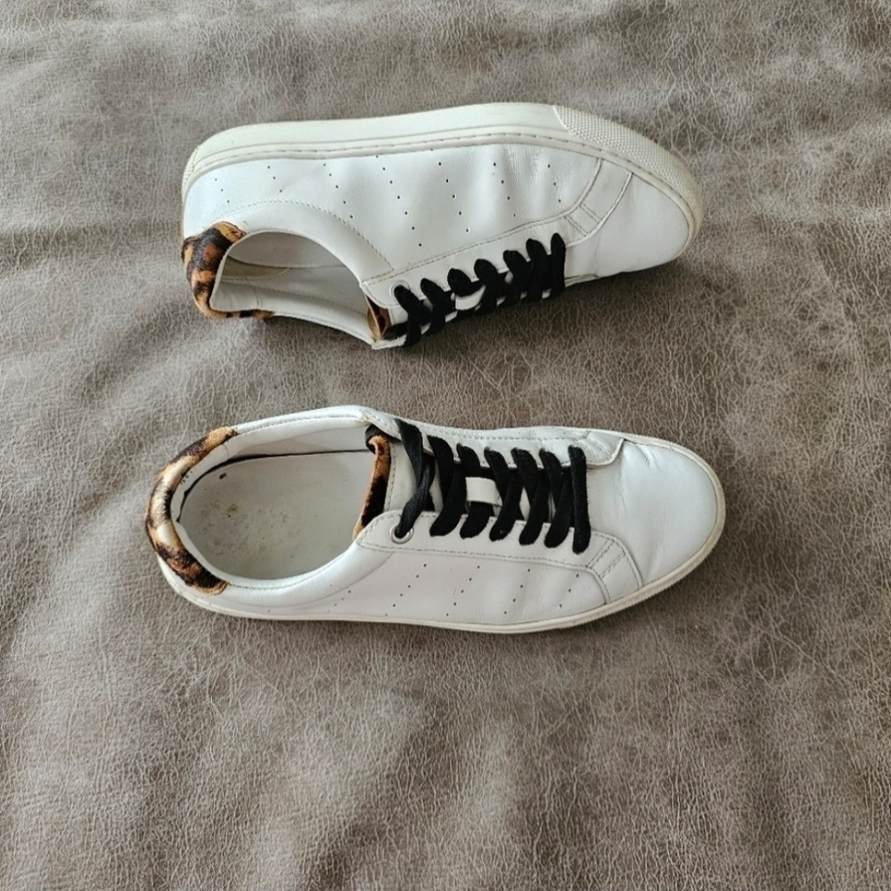 J. Crew Saturday Sneakers With Leopard Callf Hair Detail. - Picture 3 of 8